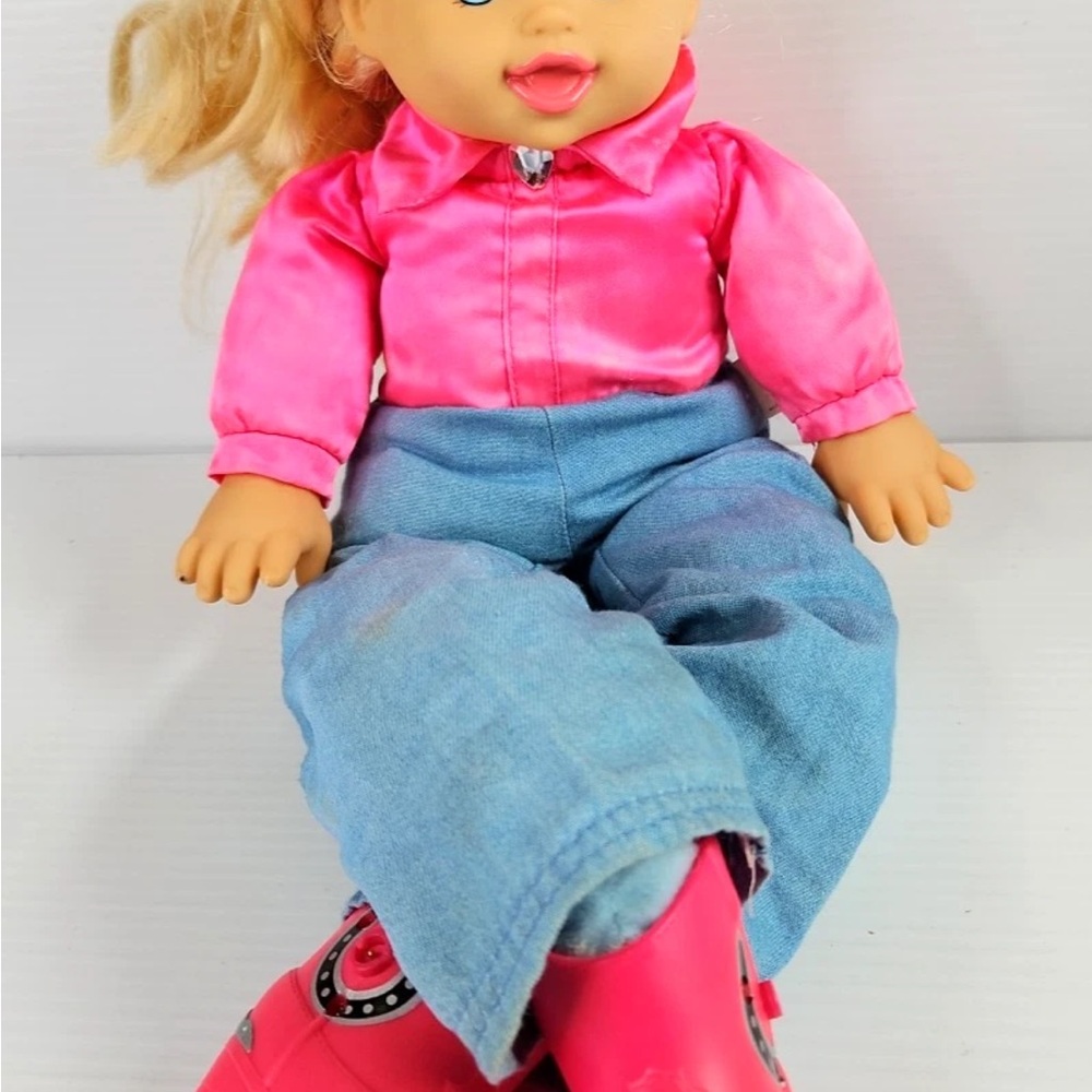 Stylish Pink Jacket Doll with Blonde Hair giddy up doll 1998
